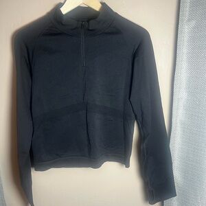 PINK Victoria's Secret Black Quarter-Zip Sweatshirt
